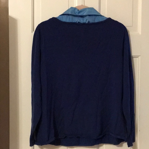 EUC,RANDOLPH DUKE,1X,long sleeves,Blue w/collar sweater,soft like cashmere. - Picture 2 of 4